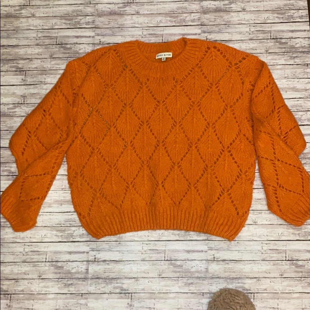 Moon River Orange Sweater 🧡 MEDIUM
